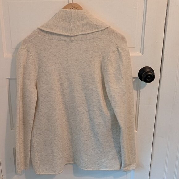 Loft open cardigan in soft white/beige, Size Small Petite - Picture 7 of 9